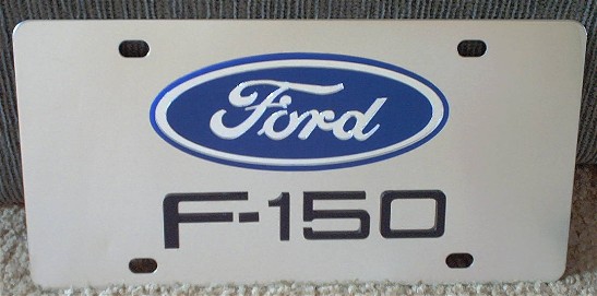 Ford F-150 Black s/s plate